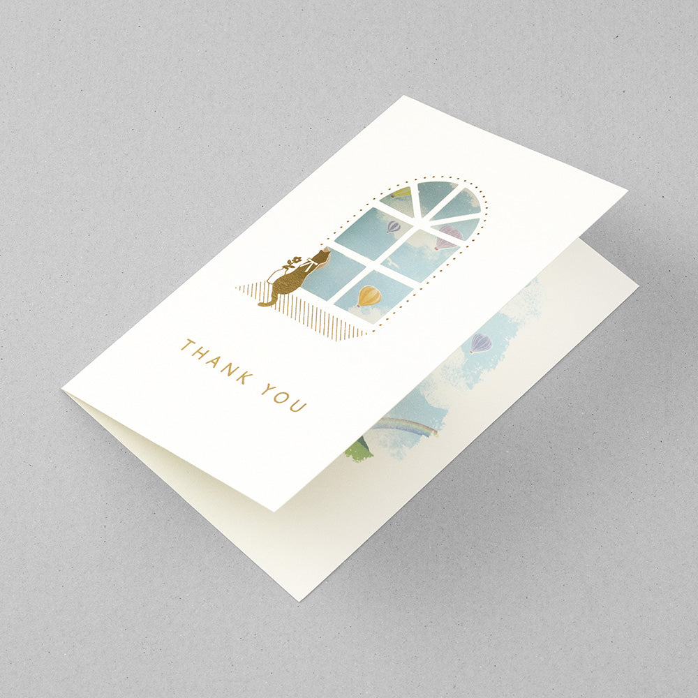 Carte avec fenêtre bleu clair