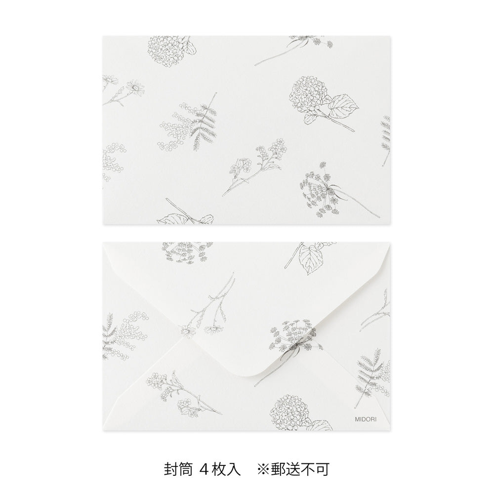 Letter Carte visite Hanairo Blanc