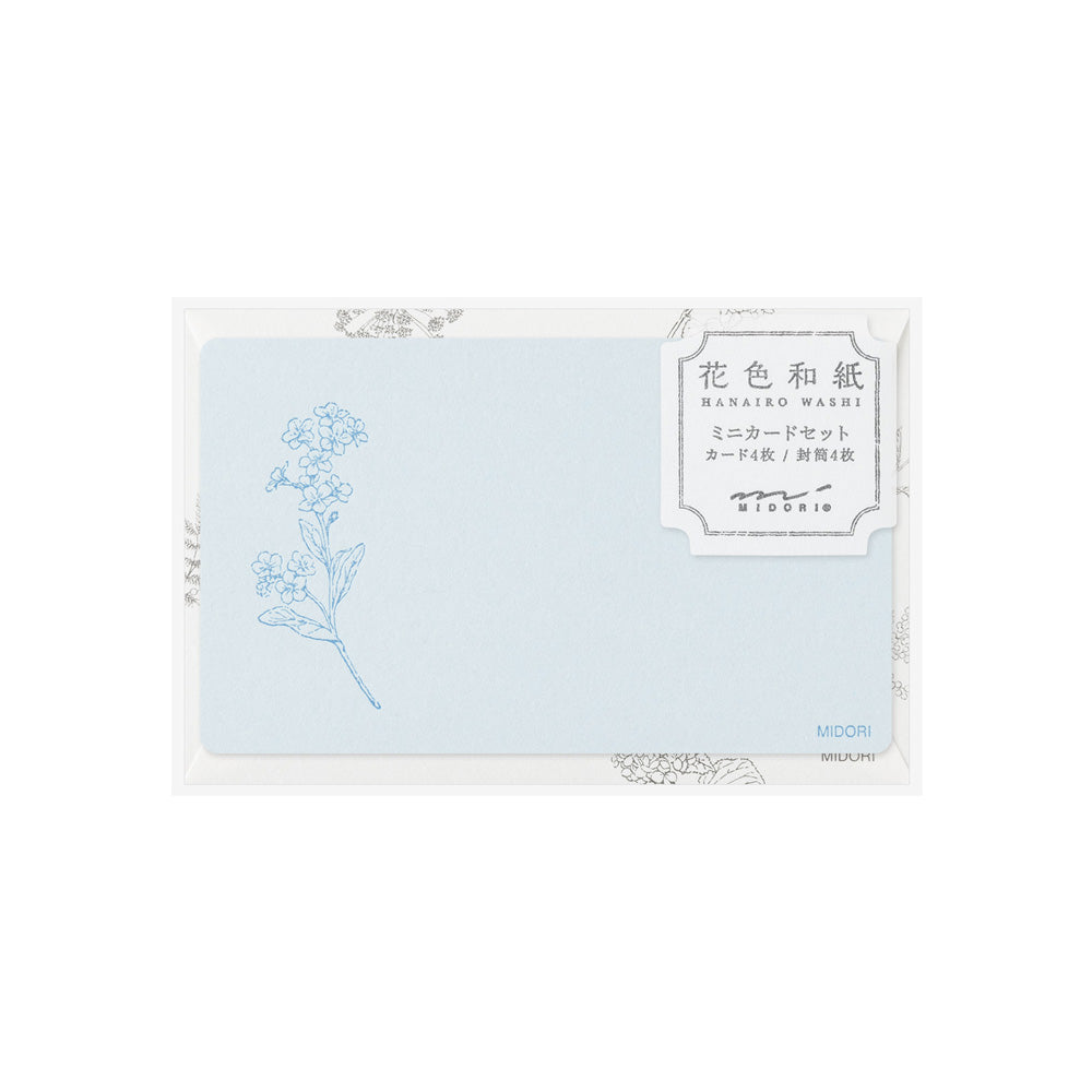 Letter Carte visite Hanairo Bleu