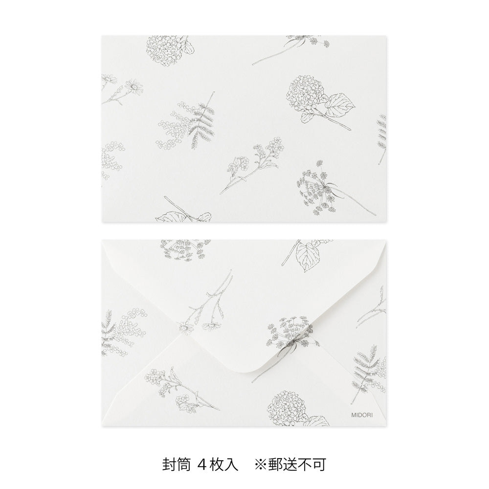 Letter Carte visite Hanairo Bleu