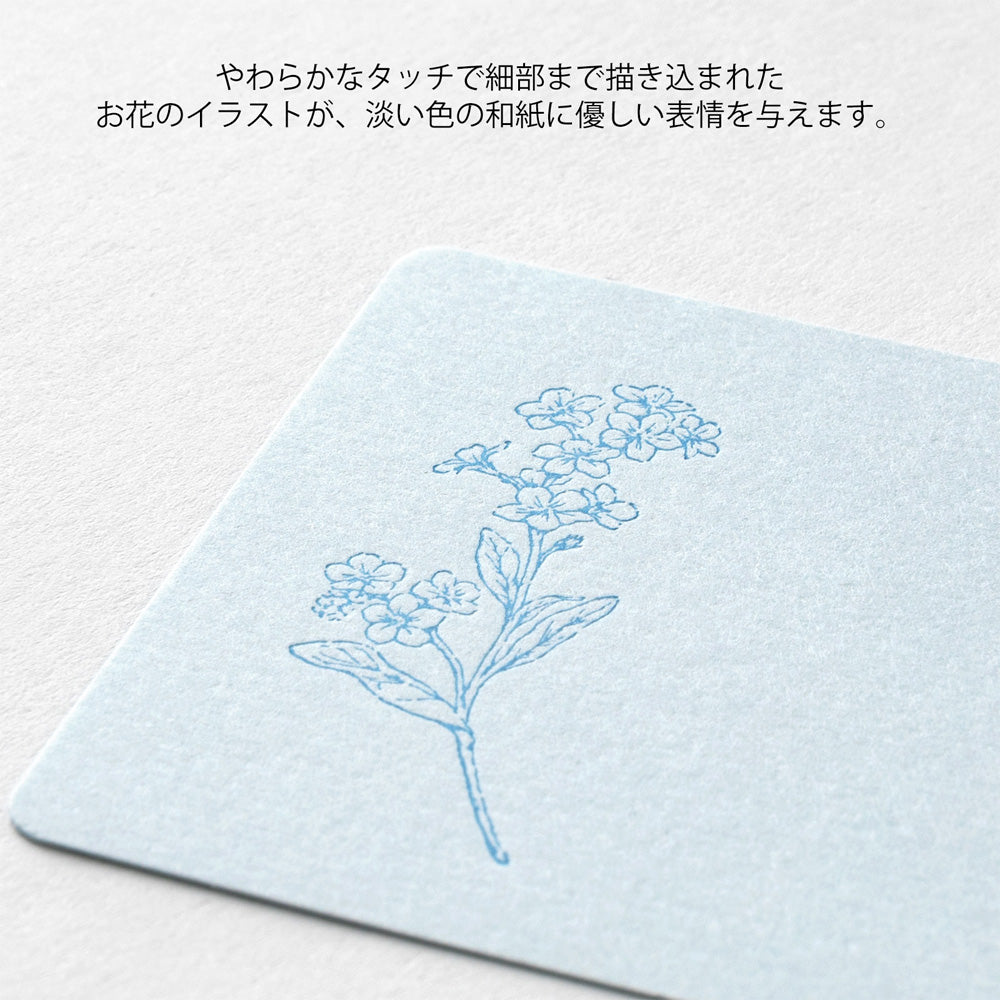 Letter Carte visite Hanairo Bleu