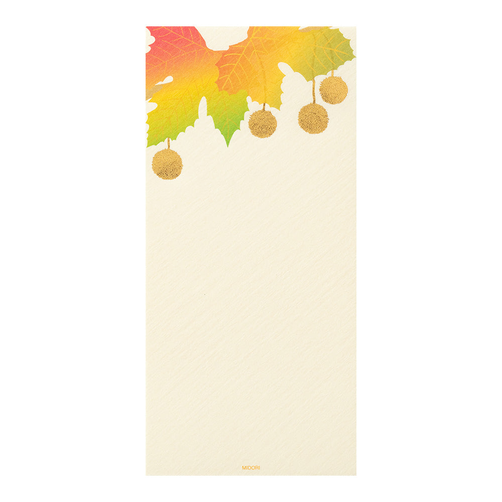 Papier à Lettres petit format, Platane