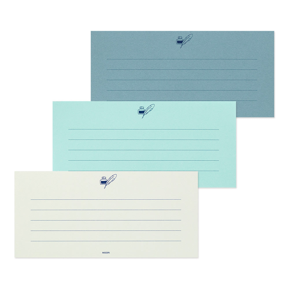 Bloc lettre bleu papiers 3 couleurs
