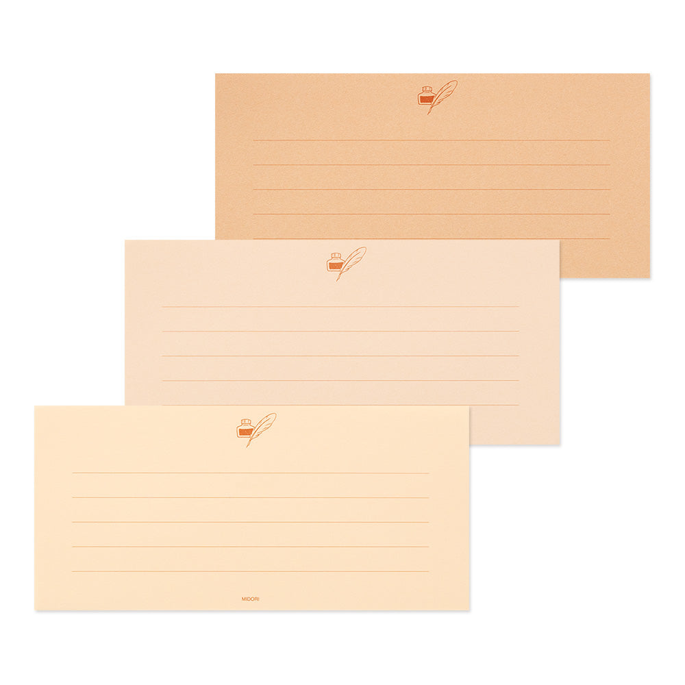 Bloc lettre marron papiers 3 couleurs