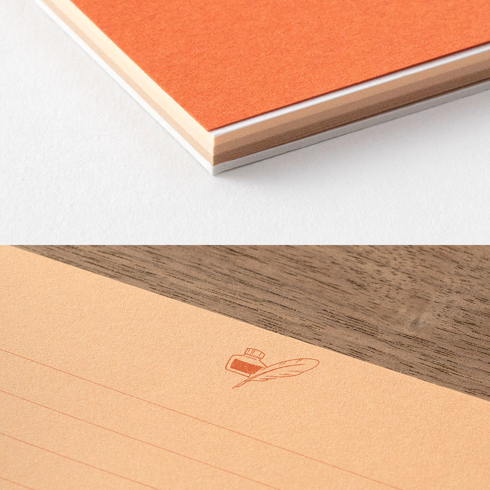 Bloc lettre marron papiers 3 couleurs