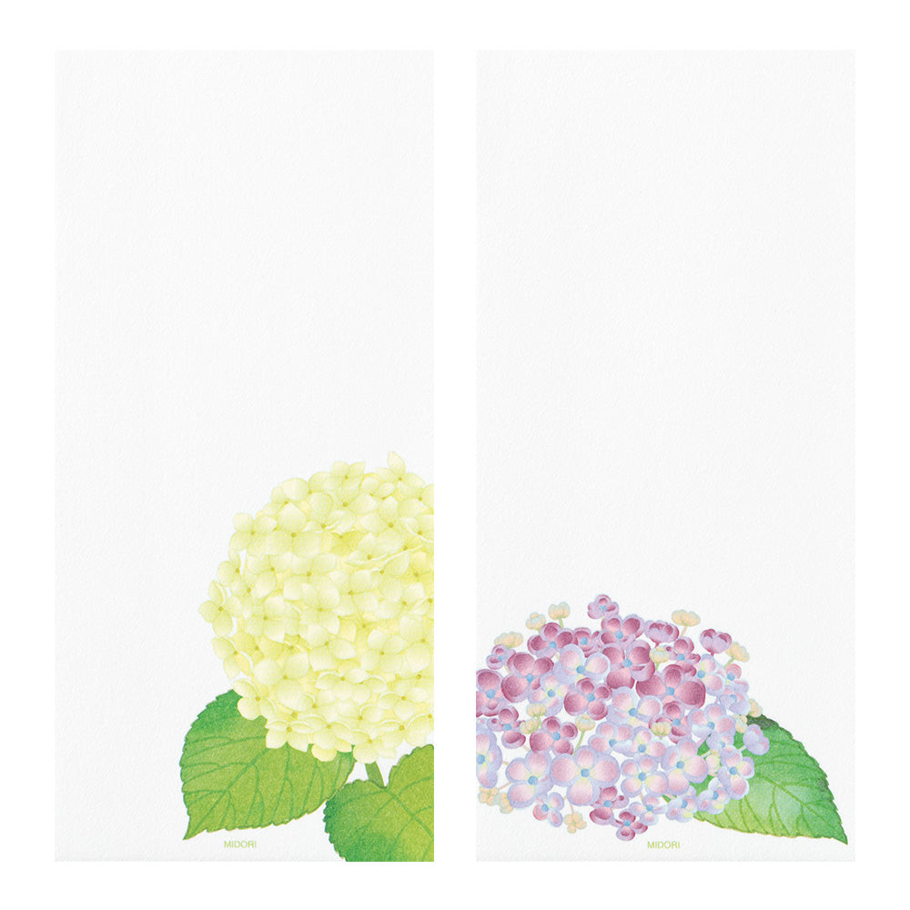 Papier à Lettres petit format, Hortensia