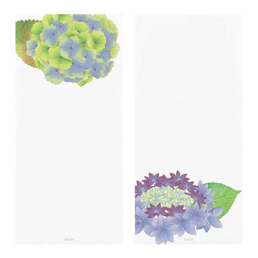 Papier à Lettres petit format, Hortensia