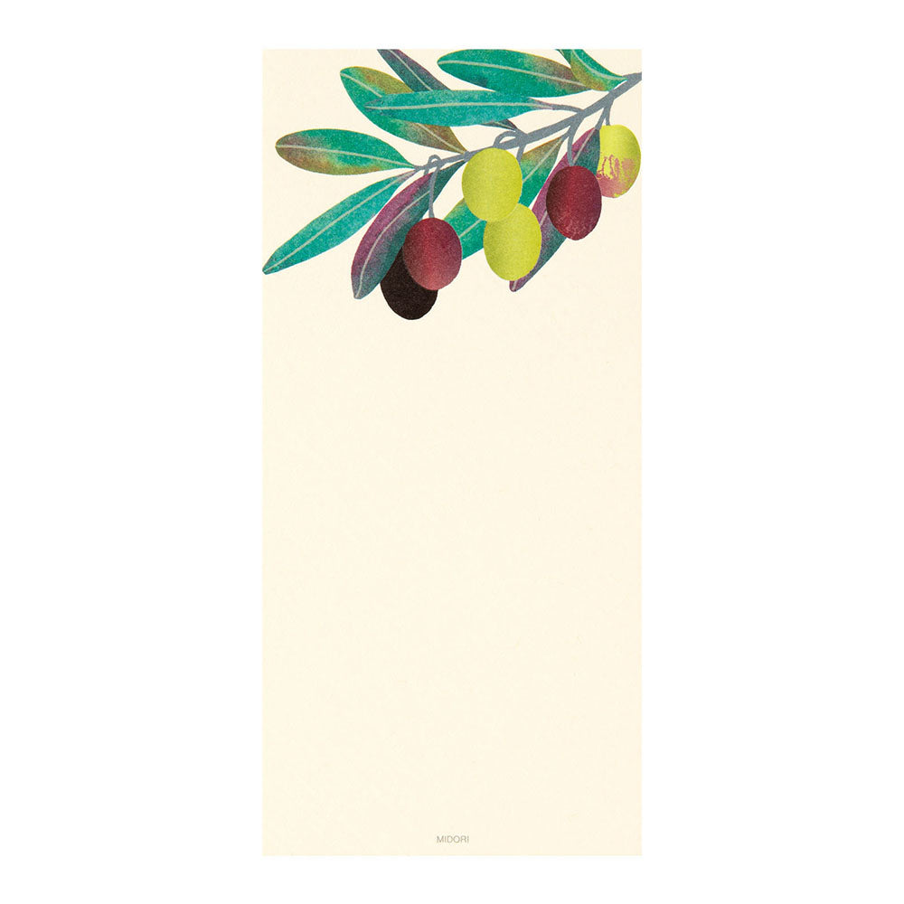 Papier à Lettres petit format, Olives