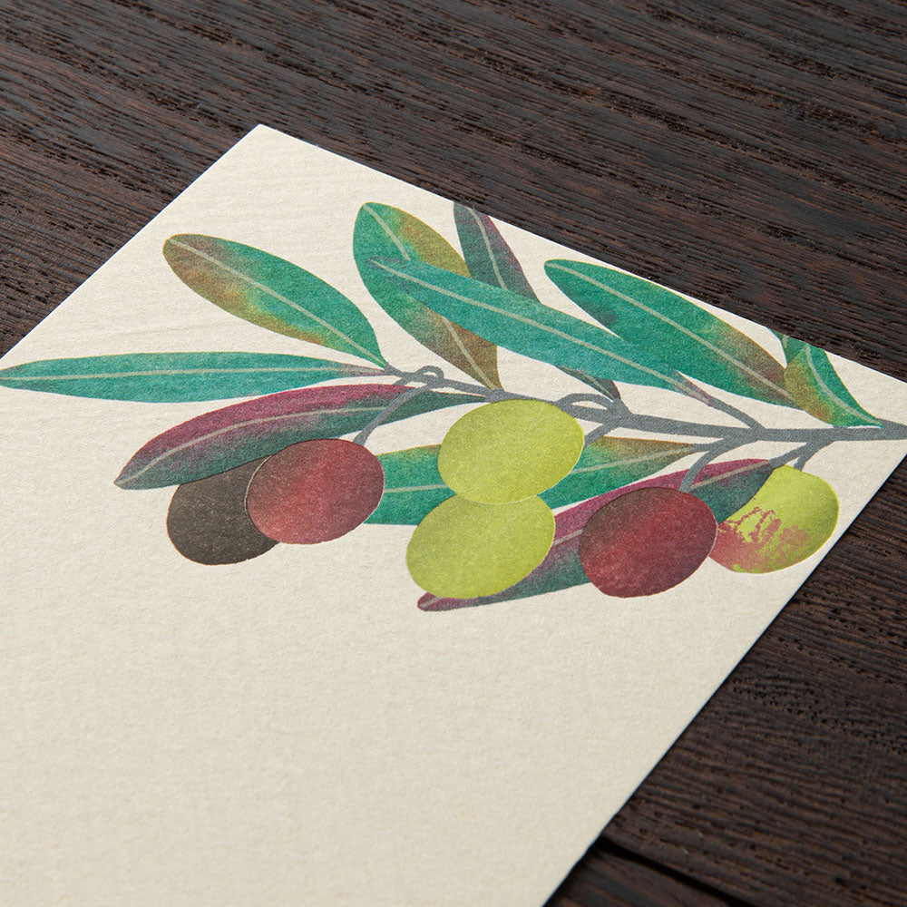Papier à Lettres petit format, Olives