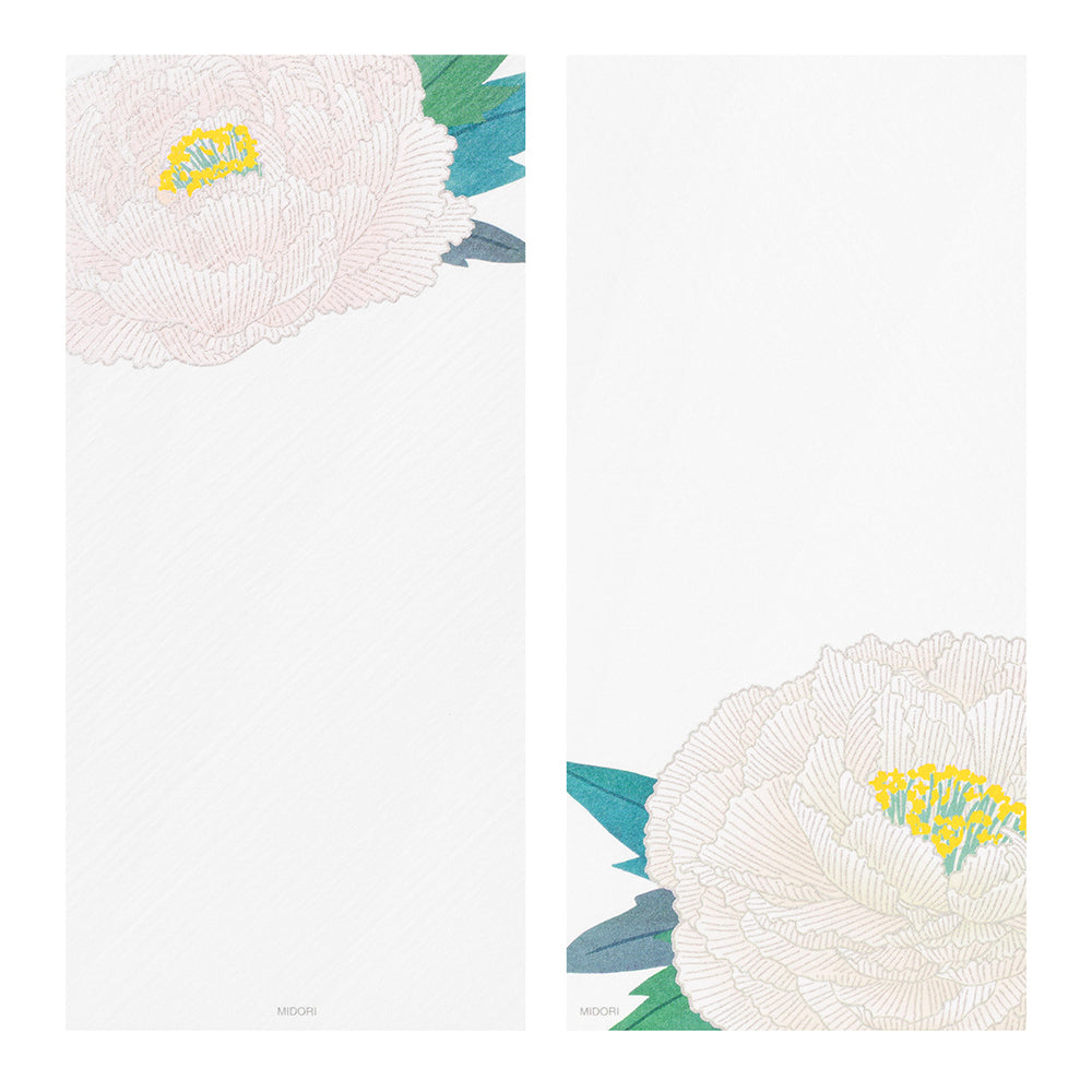 Papier à Lettres Petit format, Pivoines d'hiver