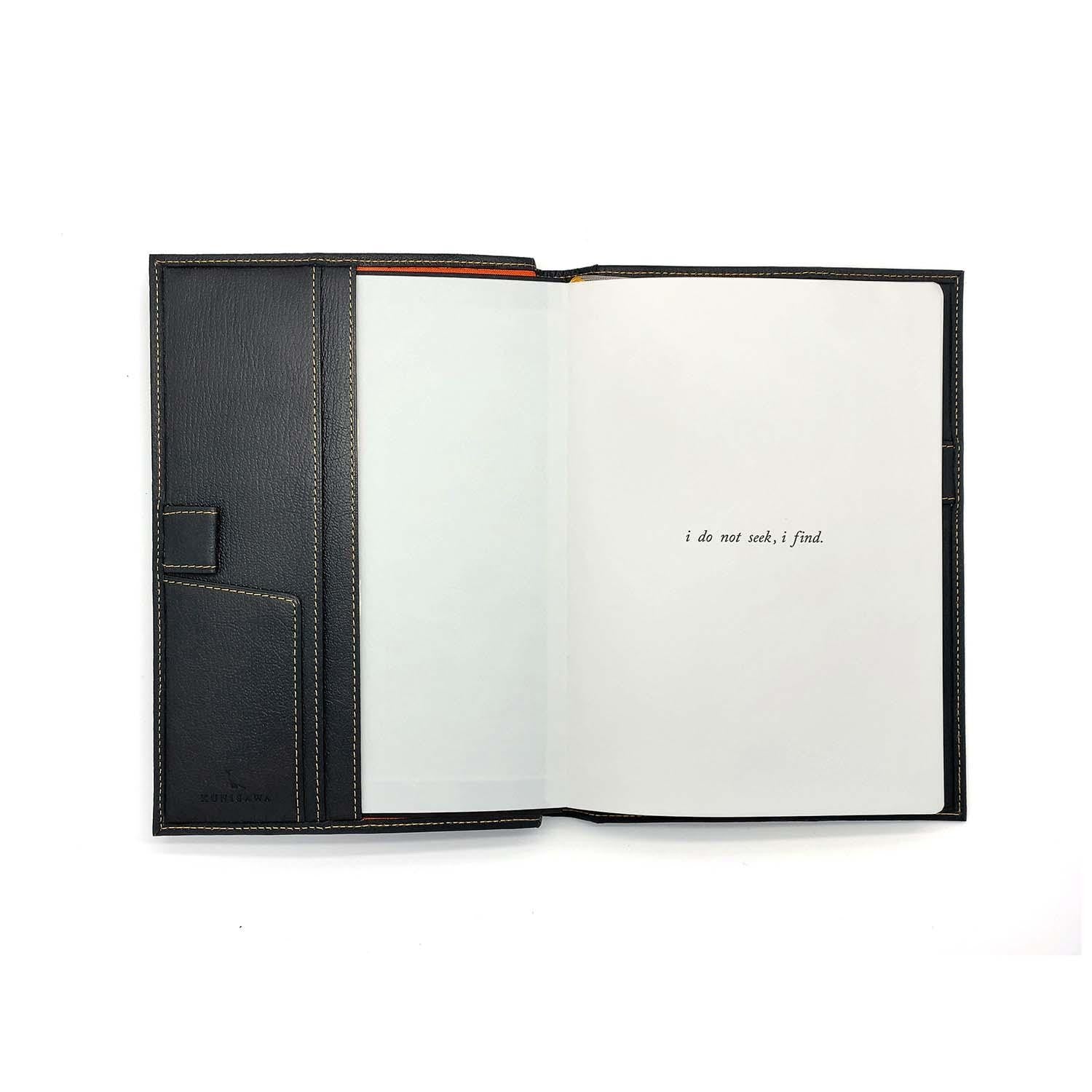 Find Note Cover Shrink Leather Custom Grey