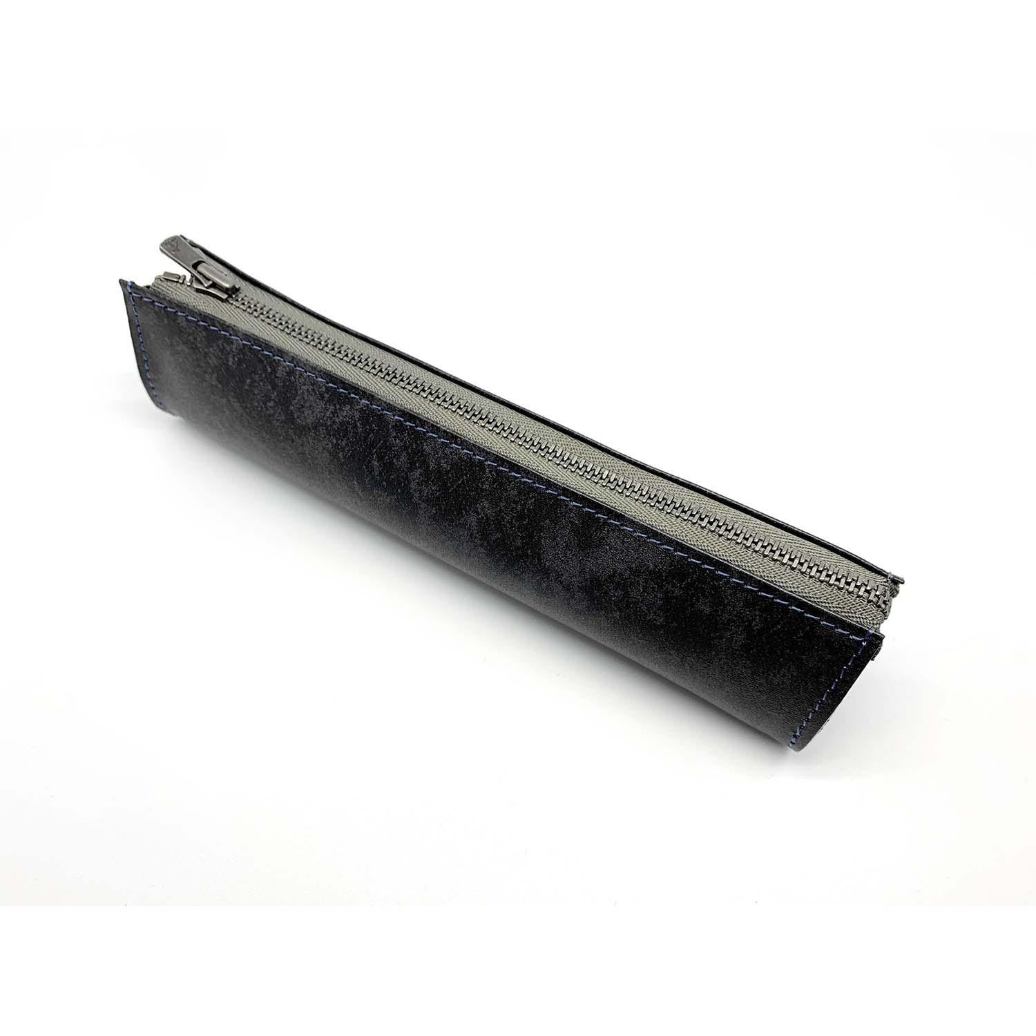 Find Pen Case Antique Shade Leather Custom Grey