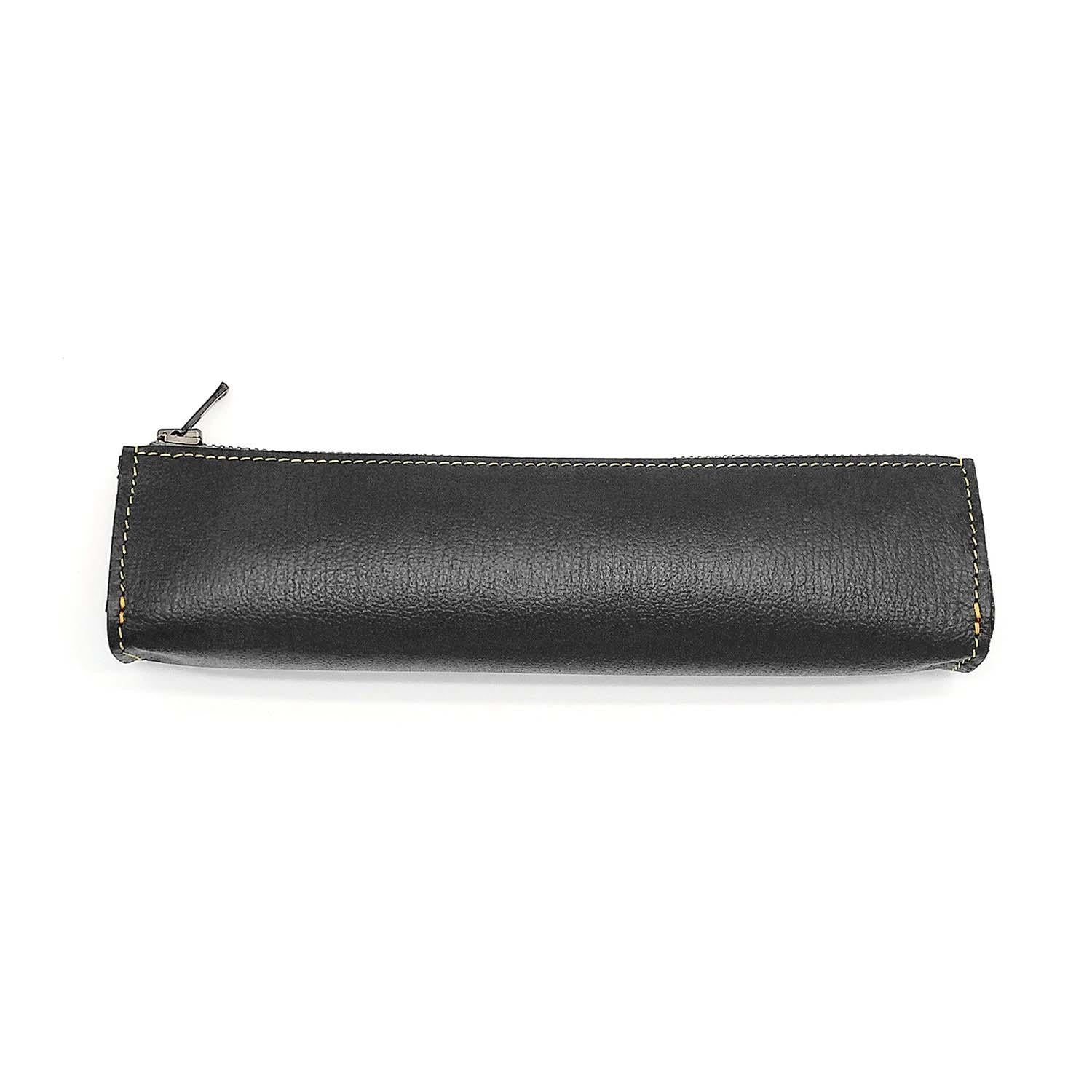 Find Pen Case Goat Shrink Leather Custom Grey